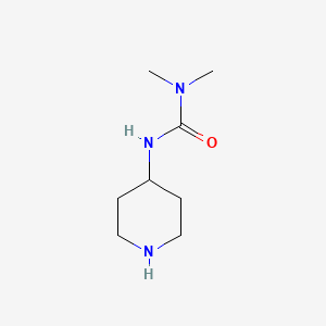 molecular formula C8H17N3O B15267255 1,1-Dimethyl-3-(piperidin-4-yl)urea 