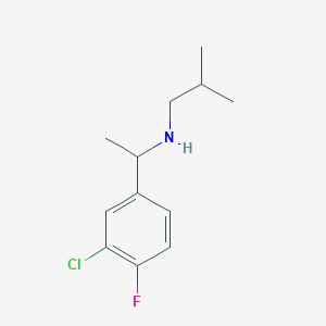 molecular formula C12H17ClFN B15267281 [1-(3-Chloro-4-fluorophenyl)ethyl](2-methylpropyl)amine 