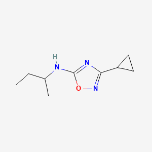 molecular formula C9H15N3O B15267287 N-(Butan-2-yl)-3-cyclopropyl-1,2,4-oxadiazol-5-amine 