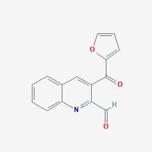 molecular formula C15H9NO3 B152673 3-(2-Furoyl)quinoline-2-carboxaldehyde CAS No. 126769-01-5