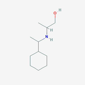 molecular formula C11H23NO B15267306 2-[(1-Cyclohexylethyl)amino]propan-1-ol 