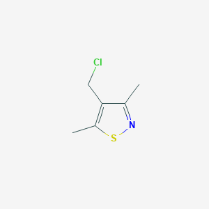 molecular formula C6H8ClNS B15267319 4-(Chloromethyl)-3,5-dimethyl-1,2-thiazole CAS No. 53064-44-1