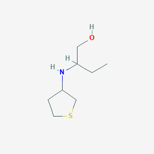 molecular formula C8H17NOS B15267333 2-[(Thiolan-3-yl)amino]butan-1-ol 