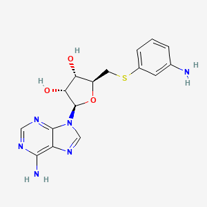molecular formula C16H18N6O3S B1526745 5'-S-(3-Aminophenyl)-5'-thioadenosine CAS No. 86072-47-1