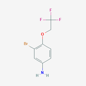 molecular formula C8H7BrF3NO B1526746 3-Bromo-4-(2,2,2-trifluoroethoxy)aniline CAS No. 710351-84-1