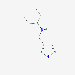 molecular formula C10H19N3 B15267466 [(1-Methyl-1H-pyrazol-4-yl)methyl](pentan-3-yl)amine 