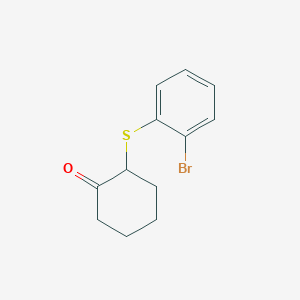 molecular formula C12H13BrOS B15267490 2-[(2-Bromophenyl)sulfanyl]cyclohexan-1-one 