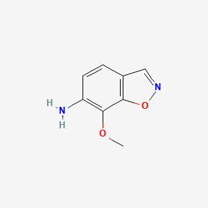 molecular formula C8H8N2O2 B15267498 7-Methoxy-1,2-benzoxazol-6-amine 