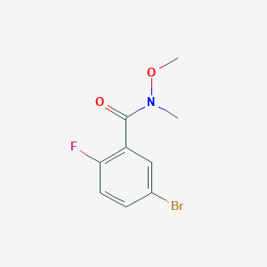 molecular formula C9H9BrFNO2 B1526750 5-溴-2-氟-N-甲氧基-N-甲基苯甲酰胺 CAS No. 910912-20-8