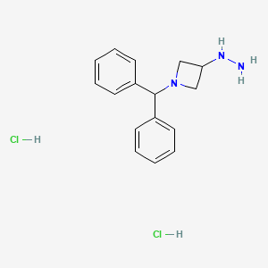 molecular formula C16H21Cl2N3 B1526752 1-Benzhydryl-3-hydrazinylazetidine dihydrochloride CAS No. 1235407-00-7