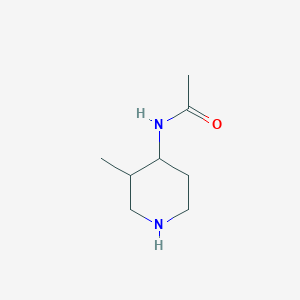 molecular formula C8H16N2O B15267532 N-(3-methylpiperidin-4-yl)acetamide 