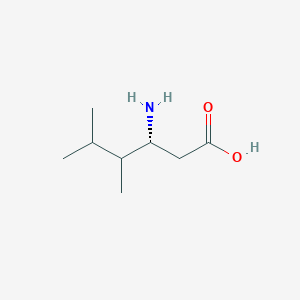molecular formula C8H17NO2 B15267539 (3R)-3-Amino-4,5-dimethylhexanoic acid 