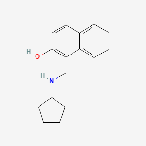 molecular formula C16H19NO B15267557 1-[(Cyclopentylamino)methyl]naphthalen-2-ol 