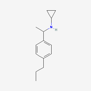 molecular formula C14H21N B15267572 N-[1-(4-Propylphenyl)ethyl]cyclopropanamine 
