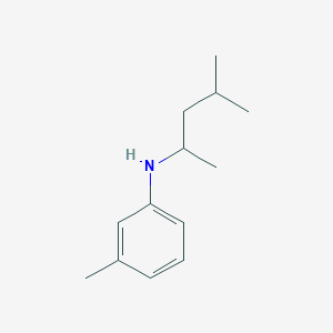 molecular formula C13H21N B15267587 3-methyl-N-(4-methylpentan-2-yl)aniline 