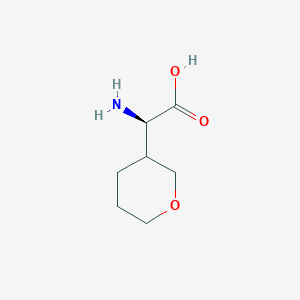 molecular formula C7H13NO3 B15267620 (2R)-2-Amino-2-(oxan-3-yl)acetic acid 