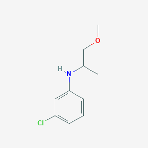 molecular formula C10H14ClNO B15267629 3-chloro-N-(1-methoxypropan-2-yl)aniline 