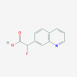 molecular formula C11H8FNO2 B15267635 2-Fluoro-2-(quinolin-7-yl)acetic acid 