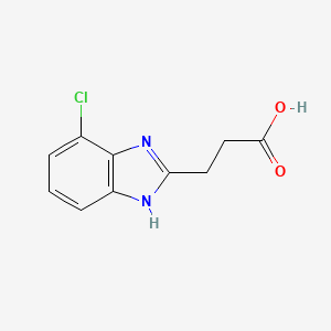 molecular formula C10H9ClN2O2 B1526764 3-(7-氯-1H-苯并咪唑-2-基)丙酸 CAS No. 1179224-44-2