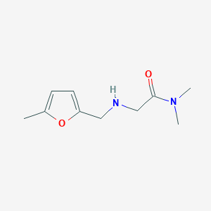 molecular formula C10H16N2O2 B15267658 N,N-Dimethyl-2-{[(5-methylfuran-2-yl)methyl]amino}acetamide 