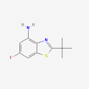 molecular formula C11H13FN2S B15267668 2-tert-Butyl-6-fluoro-1,3-benzothiazol-4-amine 