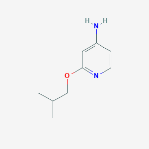 molecular formula C9H14N2O B15267697 2-(2-Methylpropoxy)pyridin-4-amine 