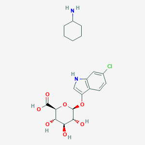 molecular formula C20H27ClN2O7 B152677 6-Chloro-3-indolyl-beta-D-glucuronide cyclohexylammonium salt CAS No. 138182-20-4
