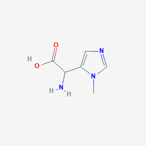molecular formula C6H9N3O2 B15267702 2-amino-2-(1-methyl-1H-imidazol-5-yl)acetic acid 
