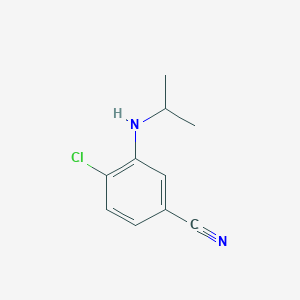 molecular formula C10H11ClN2 B15267719 4-Chloro-3-[(propan-2-yl)amino]benzonitrile 