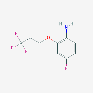 molecular formula C9H9F4NO B1526773 4-Fluoro-2-(3,3,3-trifluoropropoxy)aniline CAS No. 1344371-80-7