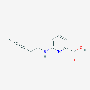 molecular formula C11H12N2O2 B15267737 6-[(Pent-3-yn-1-yl)amino]pyridine-2-carboxylic acid 