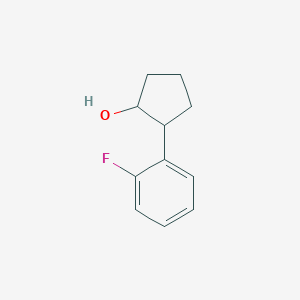 molecular formula C11H13FO B15267755 2-(2-Fluorophenyl)cyclopentan-1-ol 