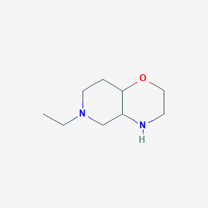 molecular formula C9H18N2O B15267758 6-ethyl-octahydro-2H-pyrido[4,3-b]morpholine CAS No. 1803560-85-1