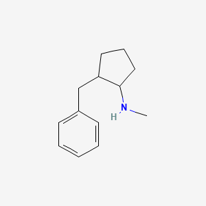 molecular formula C13H19N B1526776 2-benzyl-N-methylcyclopentan-1-amine CAS No. 1292083-55-6