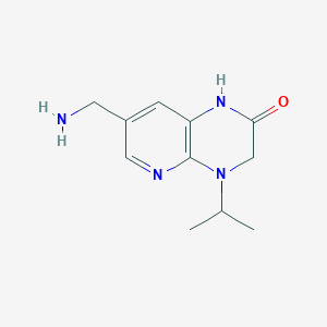 molecular formula C11H16N4O B15267764 7-(Aminomethyl)-4-(propan-2-yl)-1H,2H,3H,4H-pyrido[2,3-b]pyrazin-2-one 