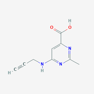 molecular formula C9H9N3O2 B15267784 2-Methyl-6-[(prop-2-yn-1-yl)amino]pyrimidine-4-carboxylic acid 