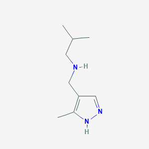 molecular formula C9H17N3 B15267787 [(3-Methyl-1H-pyrazol-4-yl)methyl](2-methylpropyl)amine 