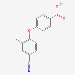 molecular formula C15H11NO3 B1526779 4-(4-氰基-2-甲基苯氧基)苯甲酸 CAS No. 1306024-95-2