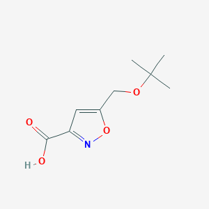 molecular formula C9H13NO4 B1526781 5-[(Tert-butoxy)methyl]-1,2-oxazole-3-carboxylic acid CAS No. 1248499-31-1