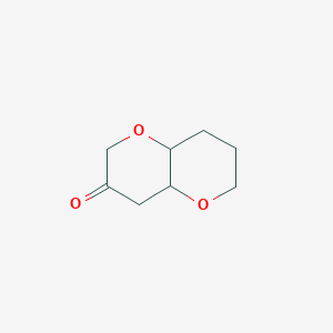 molecular formula C8H12O3 B15267814 Octahydropyrano[3,2-b]pyran-3-one 