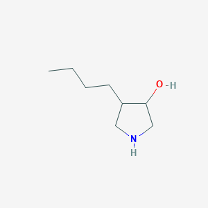 molecular formula C8H17NO B15267818 4-Butylpyrrolidin-3-OL 