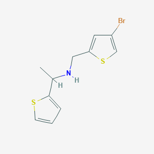 molecular formula C11H12BrNS2 B15267824 [(4-Bromothiophen-2-yl)methyl][1-(thiophen-2-yl)ethyl]amine 