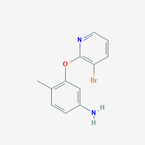 molecular formula C12H11BrN2O B1526786 3-[(3-溴吡啶-2-基)氧基]-4-甲基苯胺 CAS No. 1248099-14-0