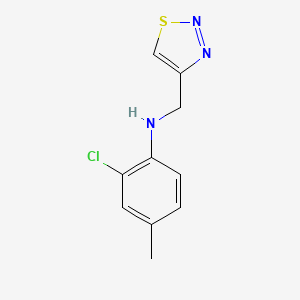 molecular formula C10H10ClN3S B15267867 2-Chloro-4-methyl-N-(1,2,3-thiadiazol-4-ylmethyl)aniline 