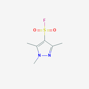 molecular formula C6H9FN2O2S B15267868 Trimethyl-1H-pyrazole-4-sulfonyl fluoride 