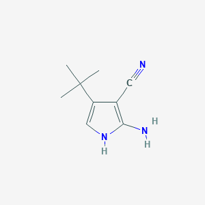 molecular formula C9H13N3 B15267874 2-Amino-4-(tert-butyl)-1h-pyrrole-3-carbonitrile 