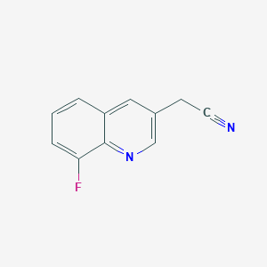 molecular formula C11H7FN2 B15267876 2-(8-Fluoroquinolin-3-yl)acetonitrile 