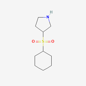 molecular formula C10H19NO2S B15267885 3-(Cyclohexanesulfonyl)pyrrolidine 