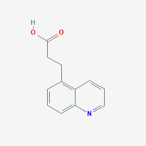 molecular formula C12H11NO2 B15267888 3-(Quinolin-5-yl)propanoic acid 