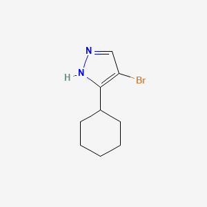 molecular formula C9H13BrN2 B1526789 4-bromo-5-cyclohexyl-1H-pyrazole CAS No. 417700-59-5